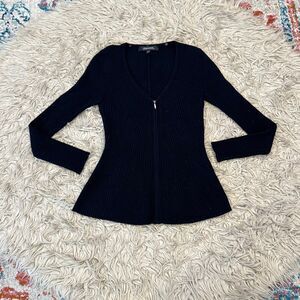 Neiman Marcus Cashmere full zip sweater small